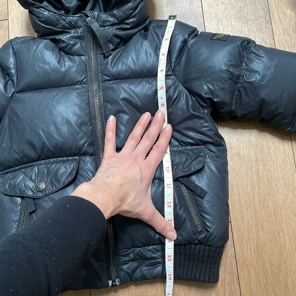 Finger In The Nose kids winter down puffer jacket coat 2/3 years black hood - Picture 9 of 12